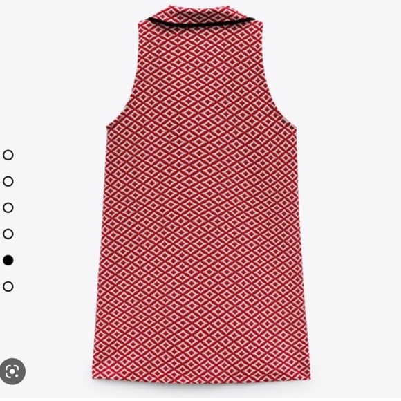 ZARA JACQUARD SLEEVELESS COLLARED DRESS - Picture 3 of 3